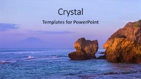  Presentation with ubud bali indonesia sep 5 - Presentation theme with uluwatu - suluban beach in bali indonesia background and a light blue colored foreground