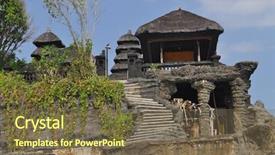  Presentation with bali indonesia touristic destination - Amazing PPT layouts having uluwatu - tanah lot temple bali indonesia backdrop and a tawny brown colored foreground