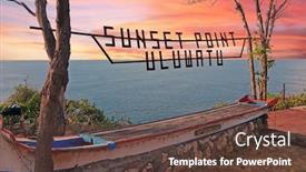  Presentation with bali - Presentation theme enhanced with uluwatu-sunset-point background and a tawny brown colored foreground