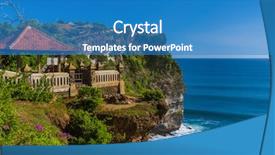  Presentation with ubud bali indonesia sep 5 - Slides with uluwatu temple in bali indonesia background and a teal colored foreground
