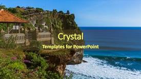  Presentation with bali temple - Amazing PPT layouts having uluwatu temple in bali indonesia backdrop and a tawny brown colored foreground