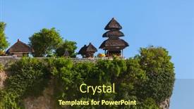  Presentation with bali temple - Slide deck enhanced with uluwatu-temple-in-bali-indonesia background and a tawny brown colored foreground