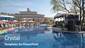  Presentation with music organ - Cool new slide set with umbrela sving - pool umbrella music backdrop and a  colored foreground