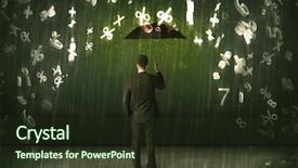  Presentation with umbrella - Amazing PPT layouts having umbrella and 3d numbers backdrop and a tawny brown colored foreground