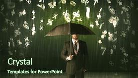  Presentation with umbrella - Beautiful slides featuring umbrella and 3d numbers backdrop and a tawny brown colored foreground