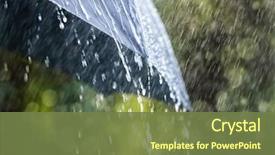  Presentation with winter weather - Cool new theme with umbrella concept for bad weather backdrop and a tawny brown colored foreground