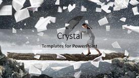  Presentation with overcoming crisis - PPT layouts featuring umbrella strong wind - overcoming challenges and crisis mixed background and a light gray colored foreground
