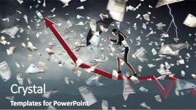  Presentation with overcoming crisis - Amazing slide deck having umbrella strong wind - overcoming challenges and crisis backdrop and a  colored foreground