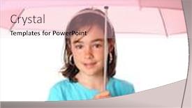  Presentation with under umbrella - Presentation theme consisting of umbrella background and a lemonade colored foreground