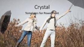  Presentation with strong wind - Cool new PPT theme with umbrellas during strong storm wind backdrop and a light gray colored foreground