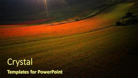  Presentation with italy - Presentation theme enhanced with umbria-italy-cultivated-and-flowery background and a wine colored foreground