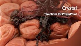  Presentation with food red - Slides enhanced with umeboshi-with-akajiso-red-shiso background and a tawny brown colored foreground