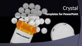  Presentation with spilling - Presentation theme having umeclidinium-rx-medical-pills background and a black colored foreground