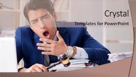  Presentation with court - Cool new slide set with umpire - young handsome judge working backdrop and a  colored foreground