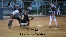  Presentation with waiting - Cool new presentation design with umpire-and-catcher-waiting backdrop and a coral colored foreground