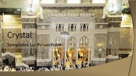  Presentation with islamic - Cool new slides with umrah - islamic holy place backdrop and a coral colored foreground