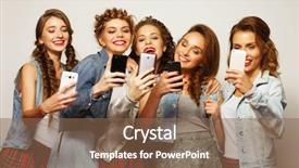  Presentation with black women support group - Cool new PPT layouts with umts - group of young women looking backdrop and a violet colored foreground