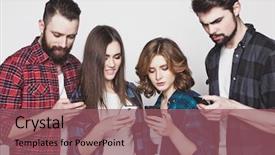  Presentation with healthcare technology internet of things - Presentation theme consisting of umts - technology and internet concept group background and a violet colored foreground