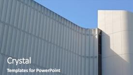  Presentation with glass tower - Theme featuring un buliding - curves lines and tower background and a  colored foreground