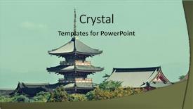  Presentation with kyoto - Audience pleasing theme consisting of un buliding - jishu jinja shrine panorama backdrop and a  colored foreground
