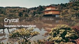  Presentation with historical building - Cool new theme with un buliding - kinkaku-ji temple with historical building backdrop and a tawny brown colored foreground