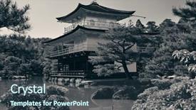  Presentation with historical building - Colorful PPT theme enhanced with un buliding - kinkaku-ji temple with historical building backdrop and a tawny brown colored foreground