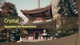  Presentation with historical building - Audience pleasing PPT layouts consisting of un buliding - shrine with historical building backdrop and a tawny brown colored foreground