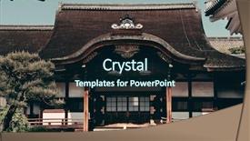  Presentation with historical building - Presentation theme featuring un buliding - shrine with historical building background and a wine colored foreground