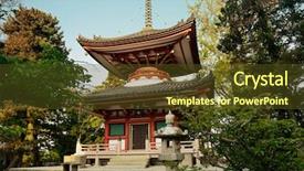  Presentation with historical building - Theme consisting of un buliding - shrine with historical building background and a  colored foreground