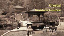  Presentation with historical building - PPT layouts featuring un buliding - shrine with historical building background and a  colored foreground