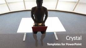  Presentation with hacking - Presentation theme enhanced with unauthorized - anonymous hacker with laptop sitting background and a gray colored foreground