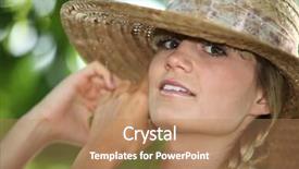  Presentation with close up of young girls - Amazing slides having unaware - closeup of striking young woman backdrop and a  colored foreground