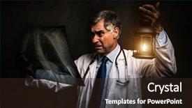  Presentation with look - PPT theme having unaware - doctor using a lantern background and a  colored foreground