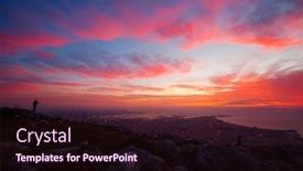  Presentation with scenic - Audience pleasing slide deck consisting of unbelievable-colorful-sunset-with-red backdrop and a wine colored foreground