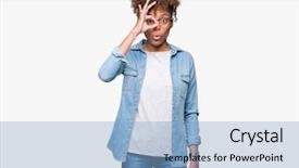  Presentation with african american wedding - Beautiful slide deck featuring unbelieve - beautiful young african american woman backdrop and a  colored foreground