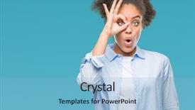  Presentation with sun rising over north america - Amazing presentation theme having unbelieve - young afro american woman backdrop and a  colored foreground