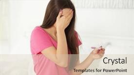  Presentation with nutrition pregnancy - Slide deck featuring unborn child - amazed young woman sitting background and a lemonade colored foreground