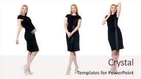  Presentation with black woman at gas station - Beautiful slides featuring unborn child - pretty pregnant woman in black backdrop and a lemonade colored foreground