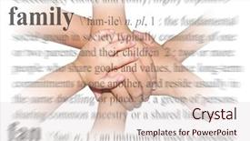  Presentation with family holding hands - Amazing PPT theme having unbreakable - family holding hands backdrop and a  colored foreground