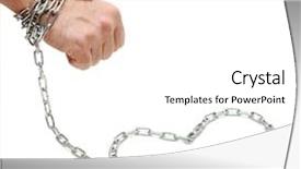  Presentation with heart - PPT theme with unbreakable - hand chained to heart background and a white colored foreground