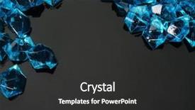  Presentation with gems - Audience pleasing PPT layouts consisting of unbreakable - many blue gems on black backdrop and a dark gray colored foreground