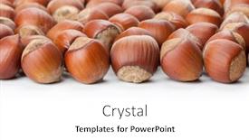  Presentation with hazelnuts - Presentation design having unbroken-hazelnuts-on-white-surface background and a white colored foreground