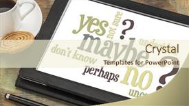  Presentation with undecided - Slides having uncertain concept - yes no maybe background and a cream colored foreground