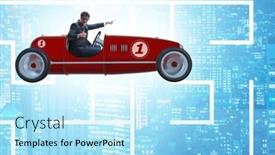  Presentation with uncertainty - Slides consisting of uncertainty-concept-with-businessman-lost background and a arctic colored foreground