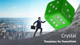  Presentation with uncertainty - Theme featuring uncertainty-concept-with-businessman background and a dark gray colored foreground