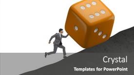  Presentation with uncertainty - Presentation theme consisting of uncertainty-concept-with-businessman background and a  colored foreground