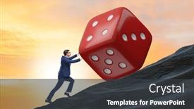  Presentation with uncertainty - Slides enhanced with uncertainty-concept-with-businessman background and a dark gray colored foreground