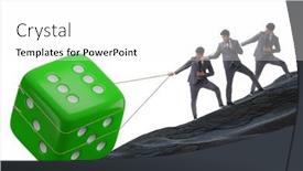  Presentation with uncertainty - Slide set featuring uncertainty-concept-with-businessman background and a white colored foreground