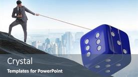  Presentation with uncertainty - Presentation theme having uncertainty-concept-with-businessman background and a ocean colored foreground