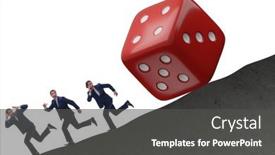  Presentation with uncertainty - PPT theme enhanced with uncertainty-concept-with-businessman background and a dark gray colored foreground